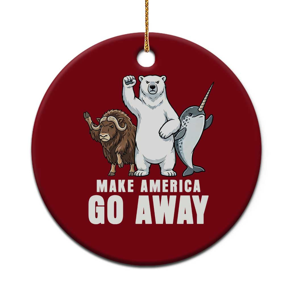 Funny Make America Go Away Ceramic Ornament Anti Authoritarian Political Gag Gift TS12 1pc Red Print Your Wear