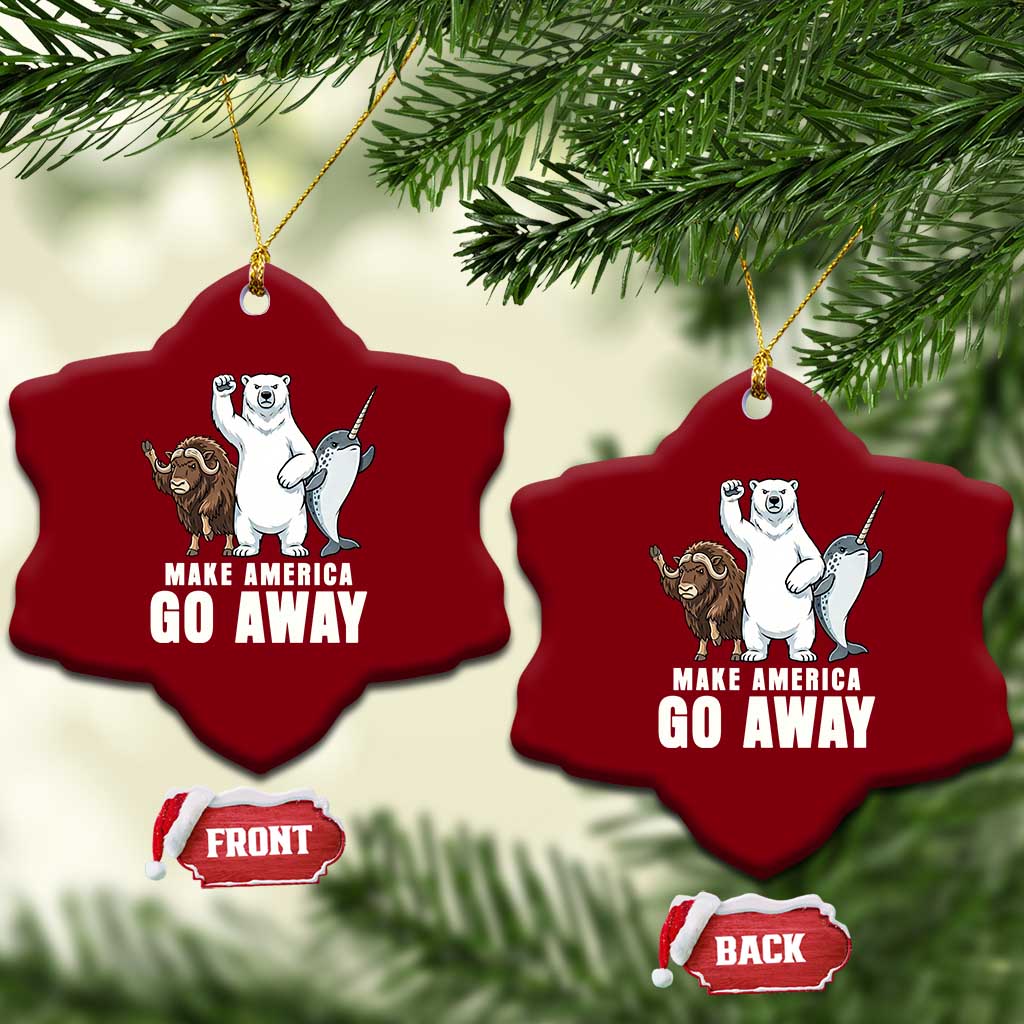 Funny Make America Go Away Ceramic Ornament Anti Authoritarian Political Gag Gift TS12 Print Your Wear