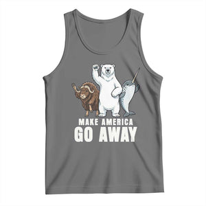 Funny Make America Go Away Tank Top Anti Authoritarian Political Gag Gift TS12 Black Heather Print Your Wear