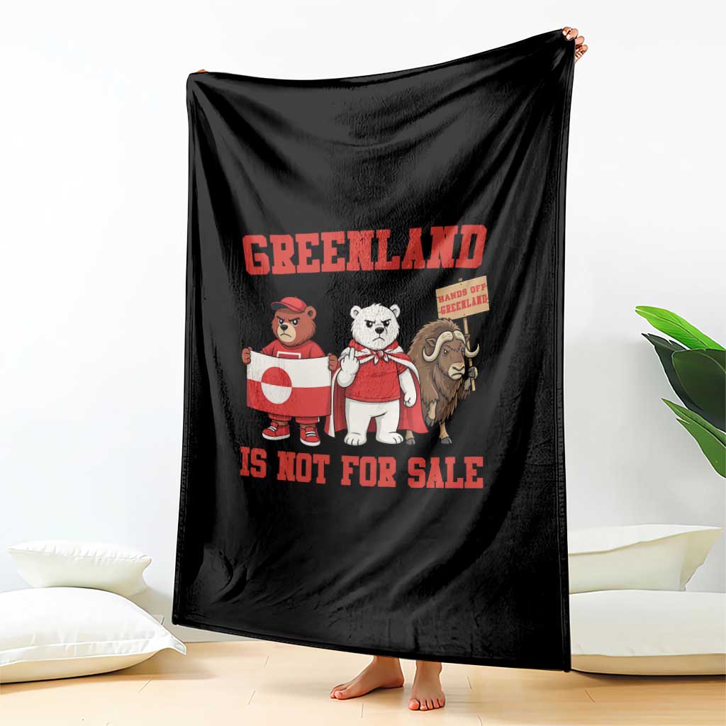Greenland Is Not For Sale Throw Blanket Greenland Lover Support TS12 Print Your Wear