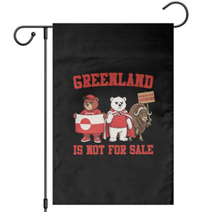 Greenland Is Not For Sale Garden Flag Greenland Lover Support TS12 Black Print Your Wear
