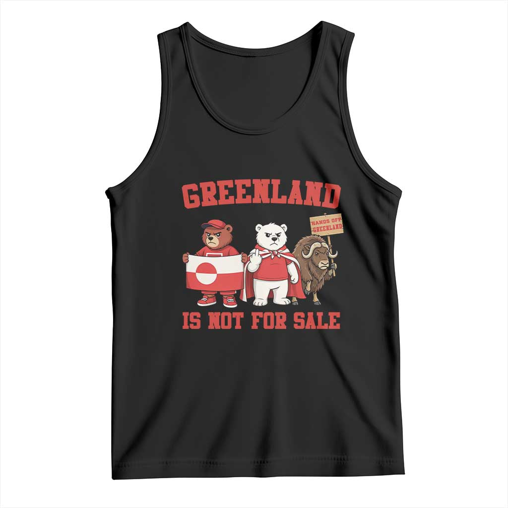 Greenland Is Not For Sale Tank Top Greenland Lover Support TS12 Black Print Your Wear