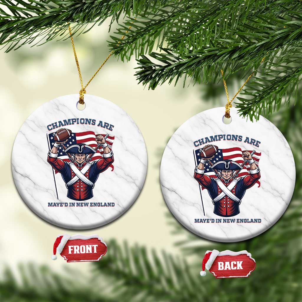 Champions Are Maye'd In New England Ceramic Ornament Funny Quarterback Football Fan TS12 1pc White Marble Print Your Wear