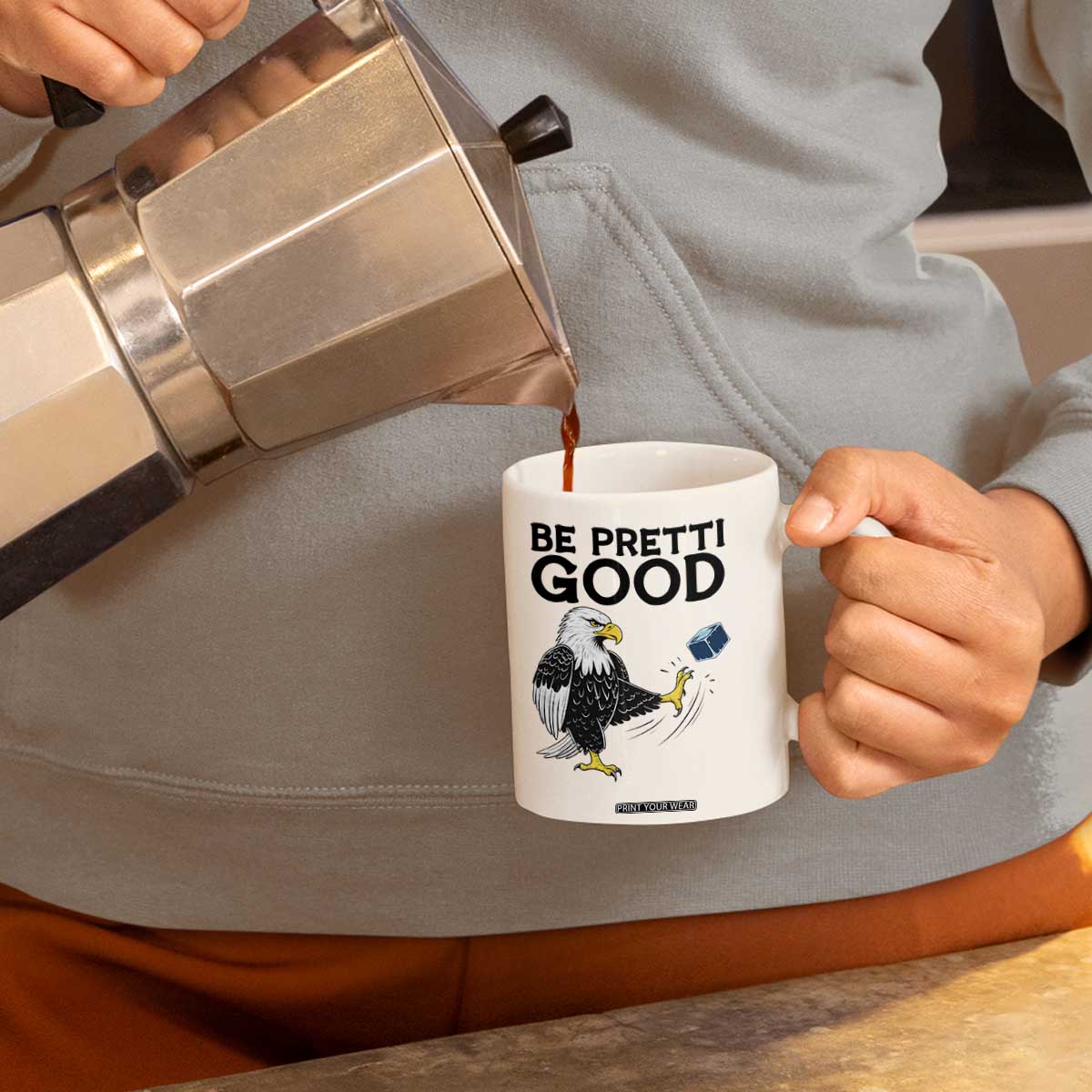 American Eagle Be Pretti Good Coffee Mug Minneapolis Support Gift TS12 Print Your Wear