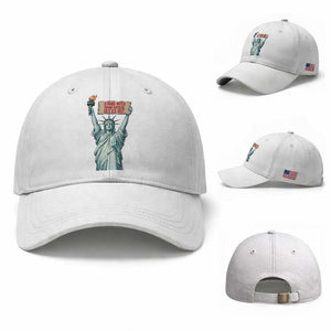 Stand With Minneapolis Baseball Cap Statue Of Liberty Torch Justice Support TS12 Baseball Cap Universal Fit White Print Your Wear