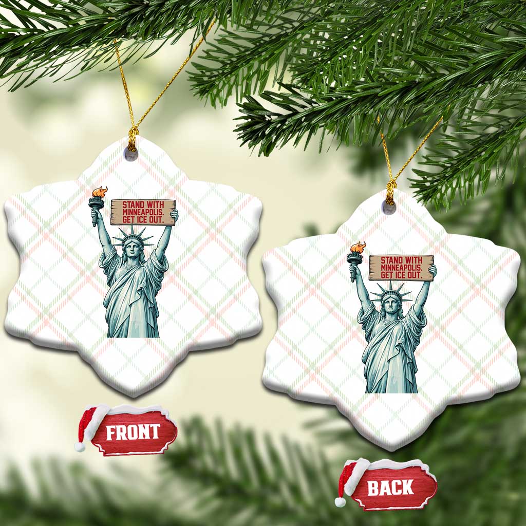 Stand With Minneapolis Ceramic Ornament Statue Of Liberty Torch Justice Support TS12 Print Your Wear