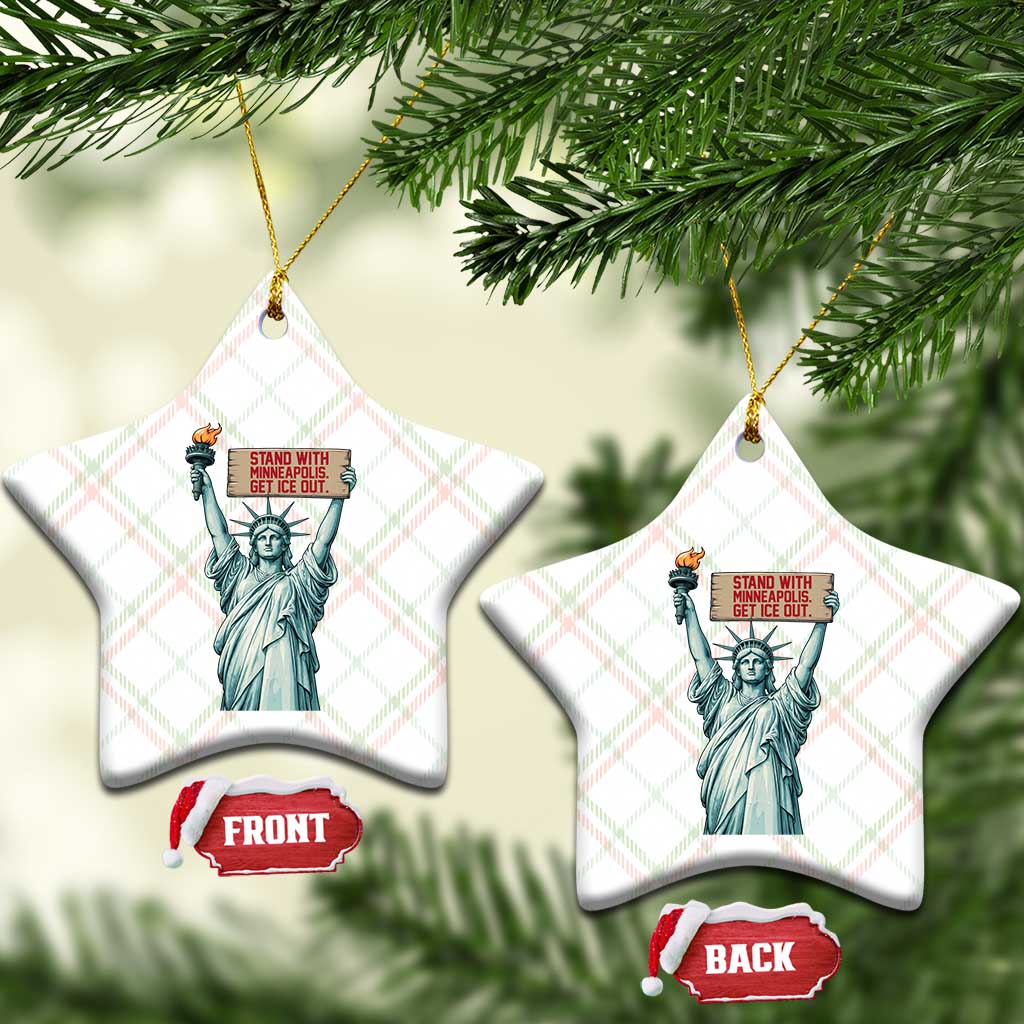 Stand With Minneapolis Ceramic Ornament Statue Of Liberty Torch Justice Support TS12 Print Your Wear