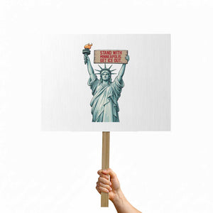 Stand With Minneapolis Protest Sign Statue Of Liberty Torch Justice Support TS12 Horizontal 18" × 24" White Print Your Wear