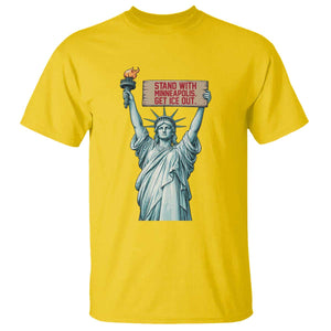 Stand With Minneapolis T Shirt Statue Of Liberty Torch Justice Support TS12 Daisy Print Your Wear