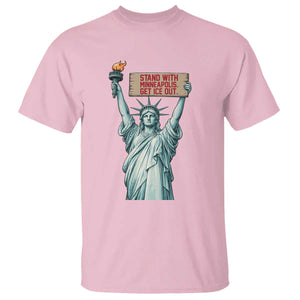 Stand With Minneapolis T Shirt Statue Of Liberty Torch Justice Support TS12 Light Pink Print Your Wear