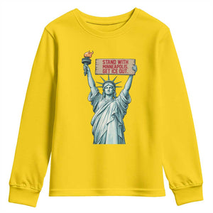 Stand With Minneapolis Youth Sweatshirt Statue Of Liberty Torch Justice Support TS12 Daisy Print Your Wear