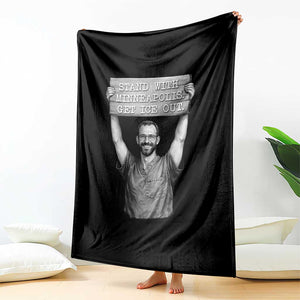 Stand With Minneapolis Throw Blanket Alex Pretti Memorial ICU Nurse Support TS12 Print Your Wear