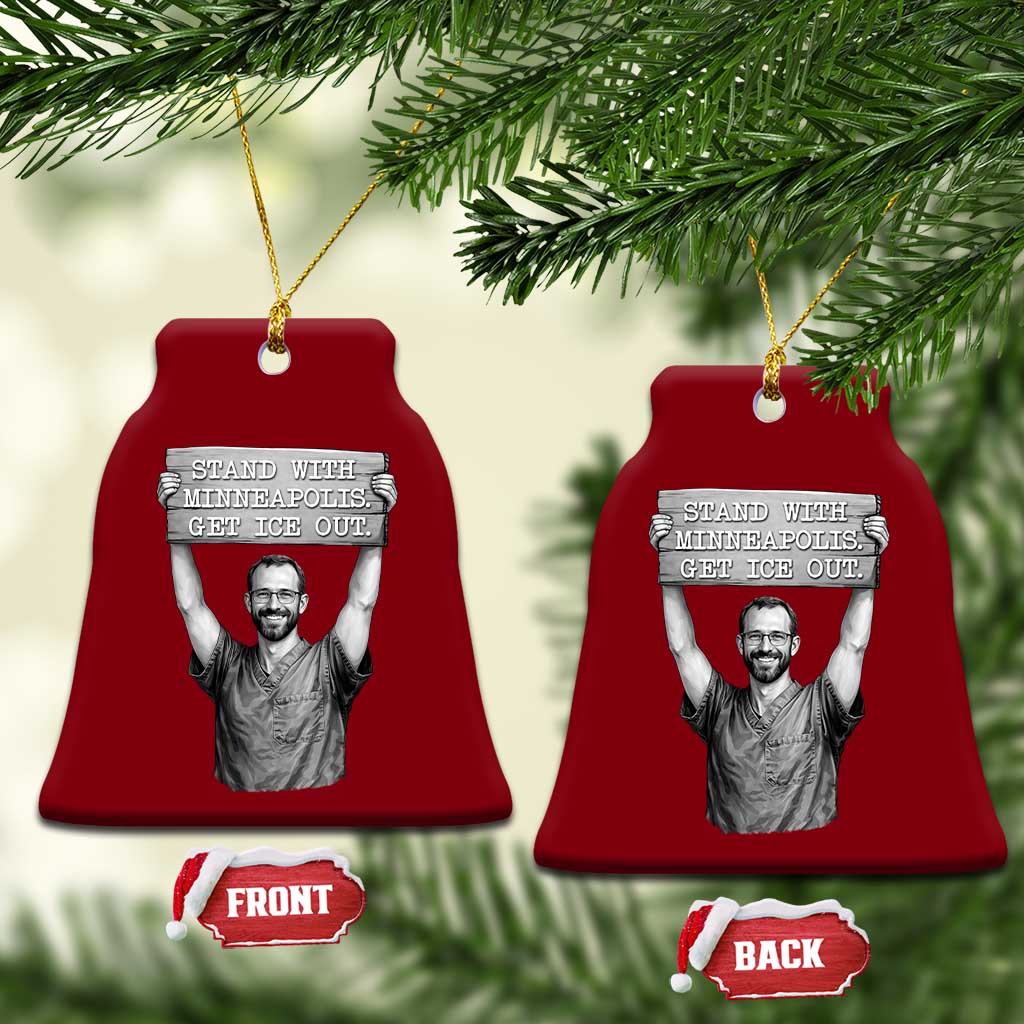 Stand With Minneapolis Ceramic Ornament Alex Pretti Memorial ICU Nurse Support TS12 Print Your Wear