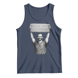 Stand With Minneapolis Tank Top Alex Pretti Memorial ICU Nurse Support TS12 Navy Print Your Wear