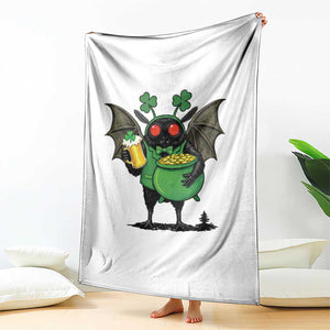 Funny Mothman Throw Blanket St Patricks Day Cryptid Gift TS12 Print Your Wear