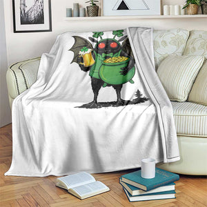 Funny Mothman Throw Blanket St Patricks Day Cryptid Gift TS12 Print Your Wear