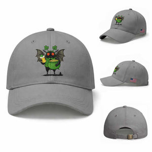 Funny Mothman Baseball Cap St Patricks Day Cryptid Gift TS12 Baseball Cap Universal Fit Sport Gray Print Your Wear