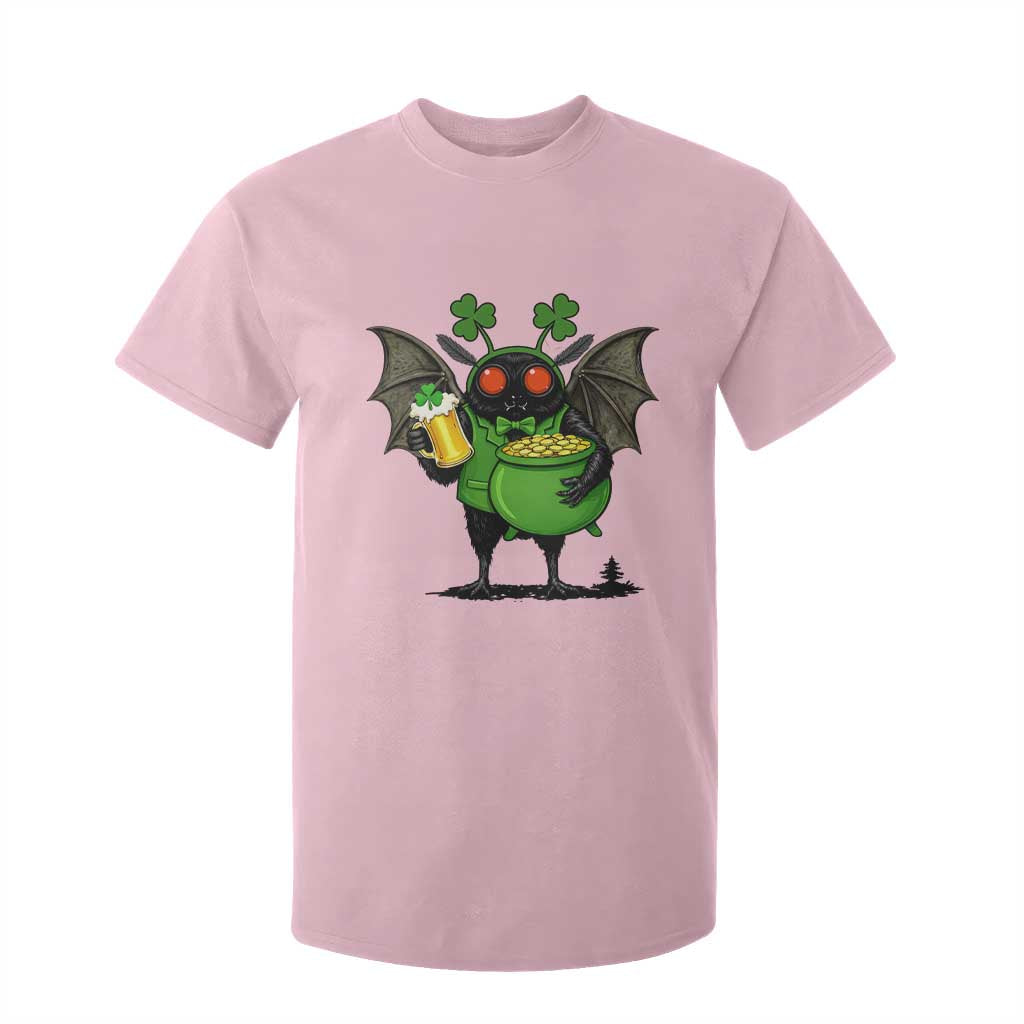 Funny Mothman T Shirt For Kid St Patricks Day Cryptid Gift TS12 Light Pink Print Your Wear