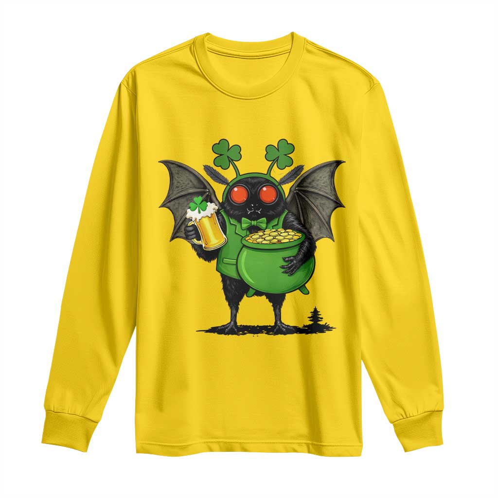 Funny Mothman Long Sleeve Shirt St Patricks Day Cryptid Gift TS12 Daisy Print Your Wear