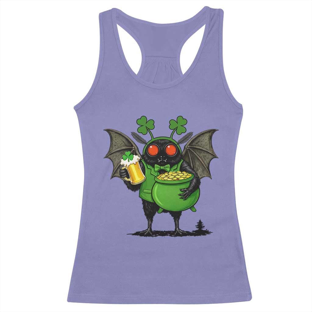 Funny Mothman Racerback Tank Top St Patricks Day Cryptid Gift TS12 Violet Print Your Wear