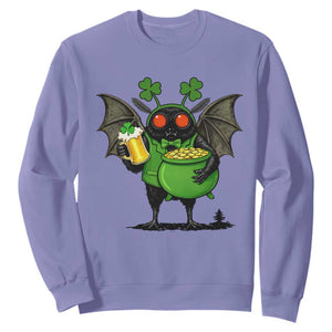 Funny Mothman Sweatshirt St Patricks Day Cryptid Gift TS12 Violet Print Your Wear