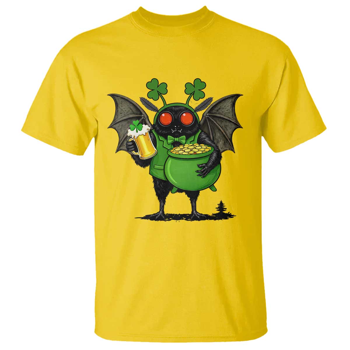Funny Mothman T Shirt St Patricks Day Cryptid Gift TS12 Daisy Print Your Wear