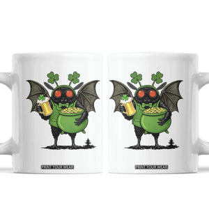 Funny Mothman Coffee Mug St Patricks Day Cryptid Gift TS12 White Print Your Wear