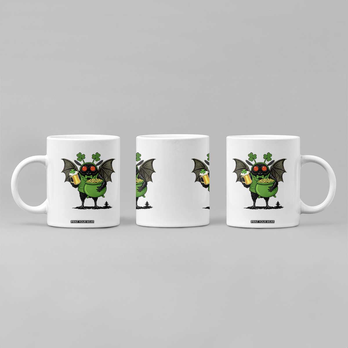 Funny Mothman Coffee Mug St Patricks Day Cryptid Gift TS12 Print Your Wear