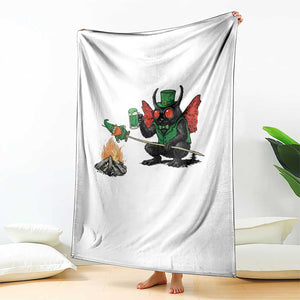 Funny Cryptid Mothman Throw Blanket St Patricks Day Gift TS12 Print Your Wear