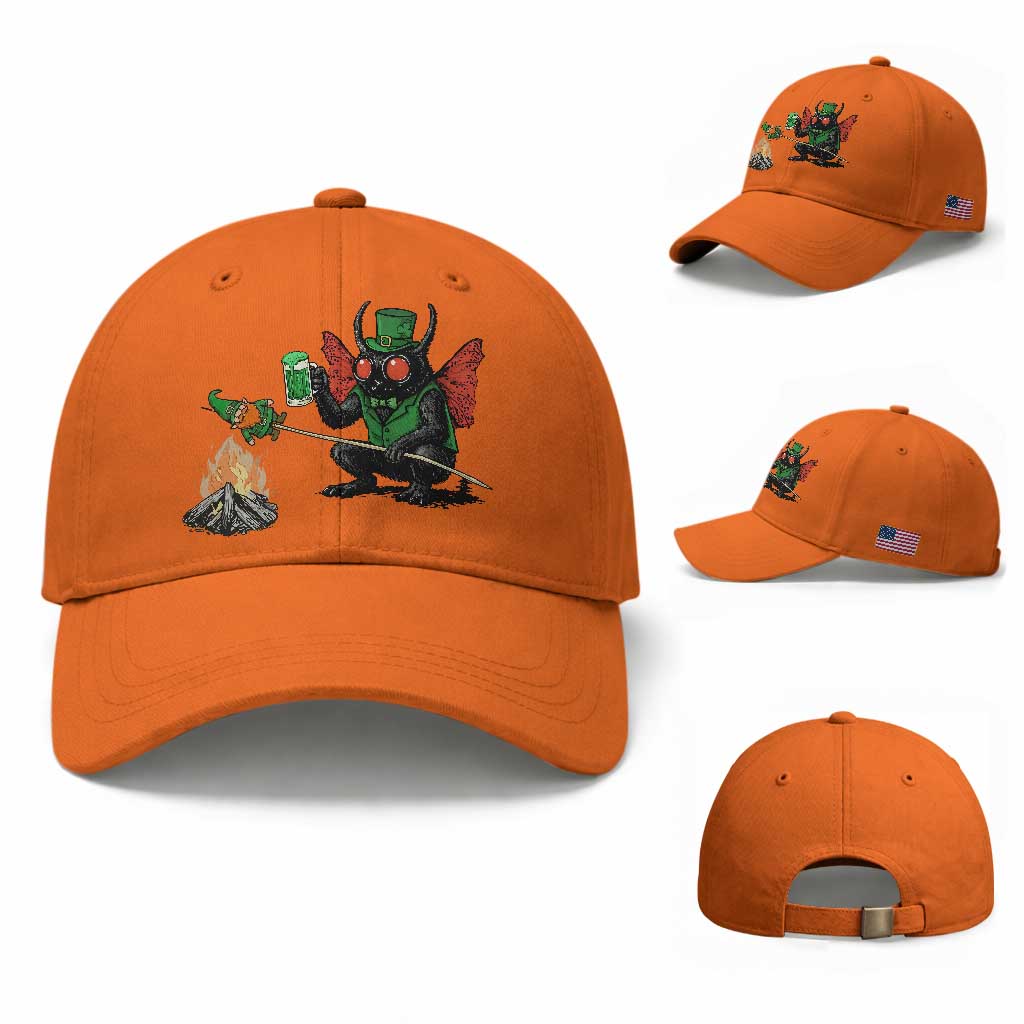 Funny Cryptid Mothman Baseball Cap St Patricks Day Gift TS12 Baseball Cap Universal Fit Orange Print Your Wear