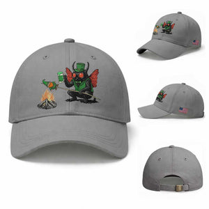 Funny Cryptid Mothman Baseball Cap St Patricks Day Gift TS12 Baseball Cap Universal Fit Sport Gray Print Your Wear