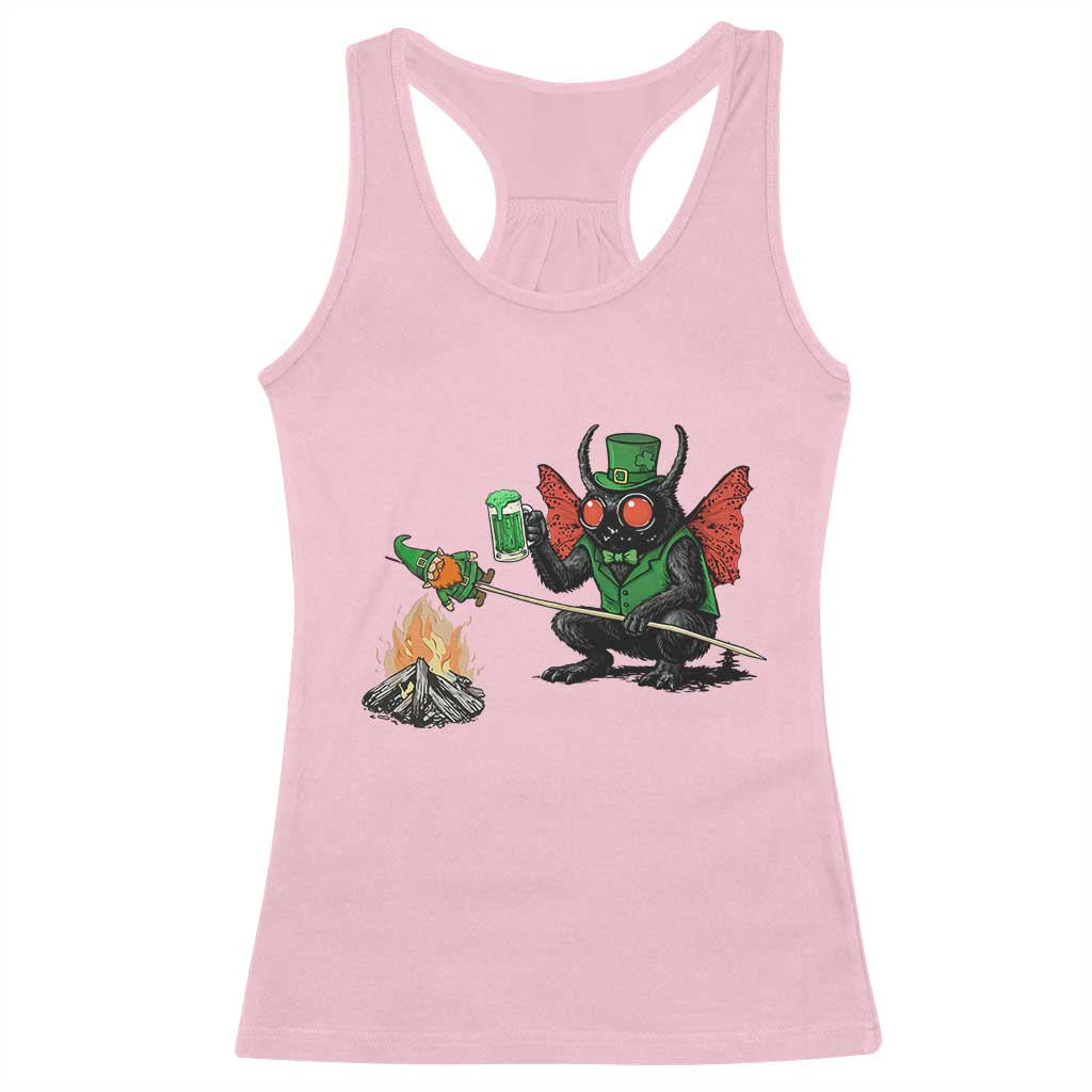 Funny Cryptid Mothman Racerback Tank Top St Patricks Day Gift TS12 Light Pink Print Your Wear