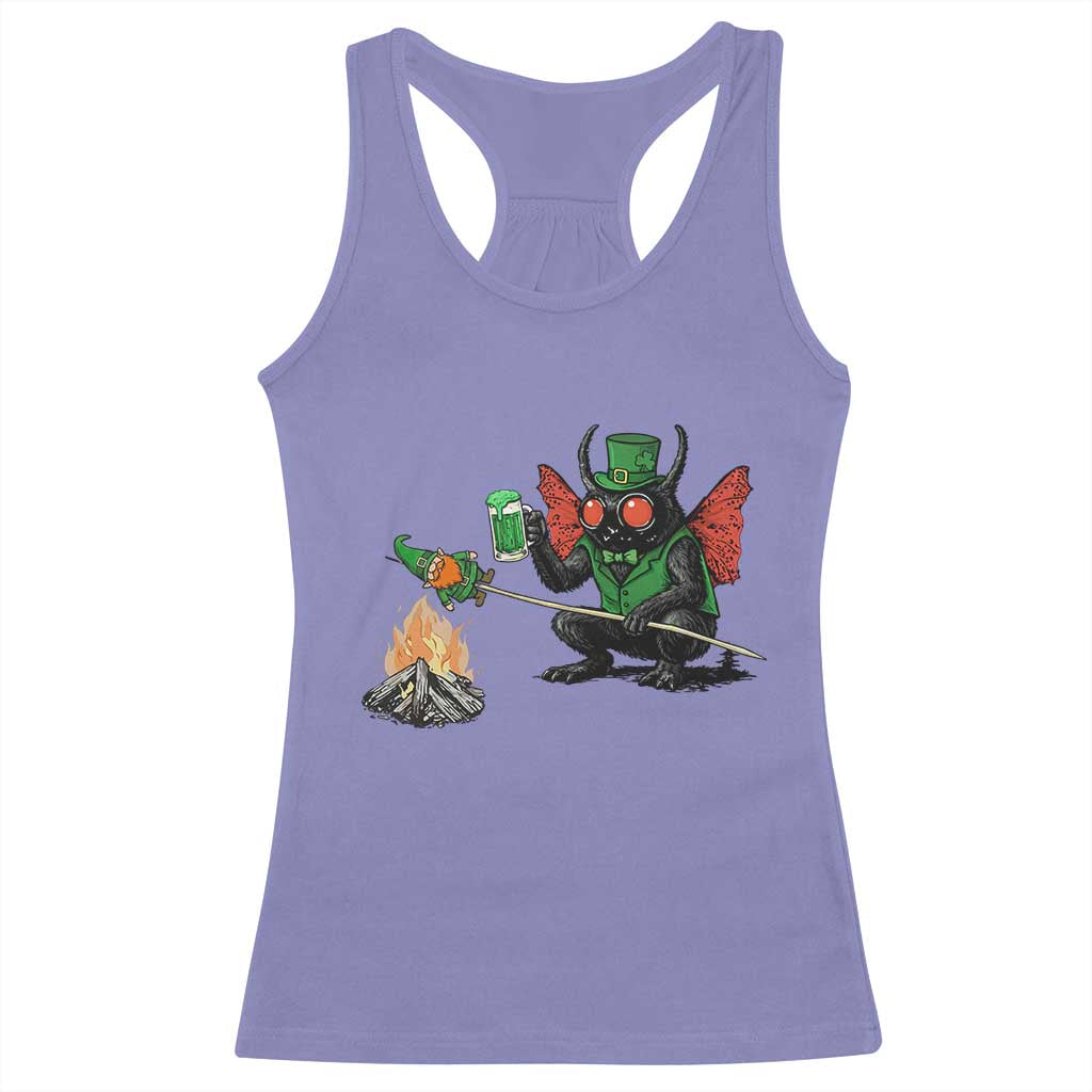 Funny Cryptid Mothman Racerback Tank Top St Patricks Day Gift TS12 Violet Print Your Wear