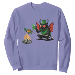Funny Cryptid Mothman Sweatshirt St Patricks Day Gift TS12 Violet Print Your Wear