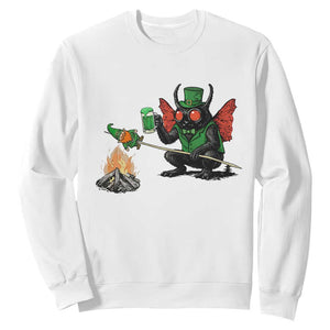 Funny Cryptid Mothman Sweatshirt St Patricks Day Gift TS12 White Print Your Wear