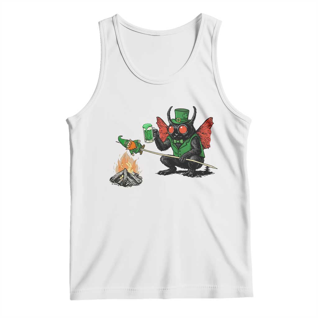 Funny Cryptid Mothman Tank Top St Patricks Day Gift TS12 White Print Your Wear