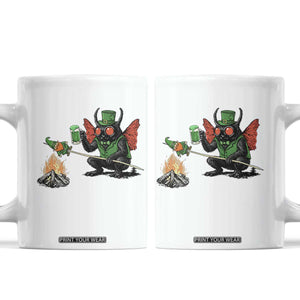Funny Cryptid Mothman Coffee Mug St Patricks Day Gift TS12 White Print Your Wear