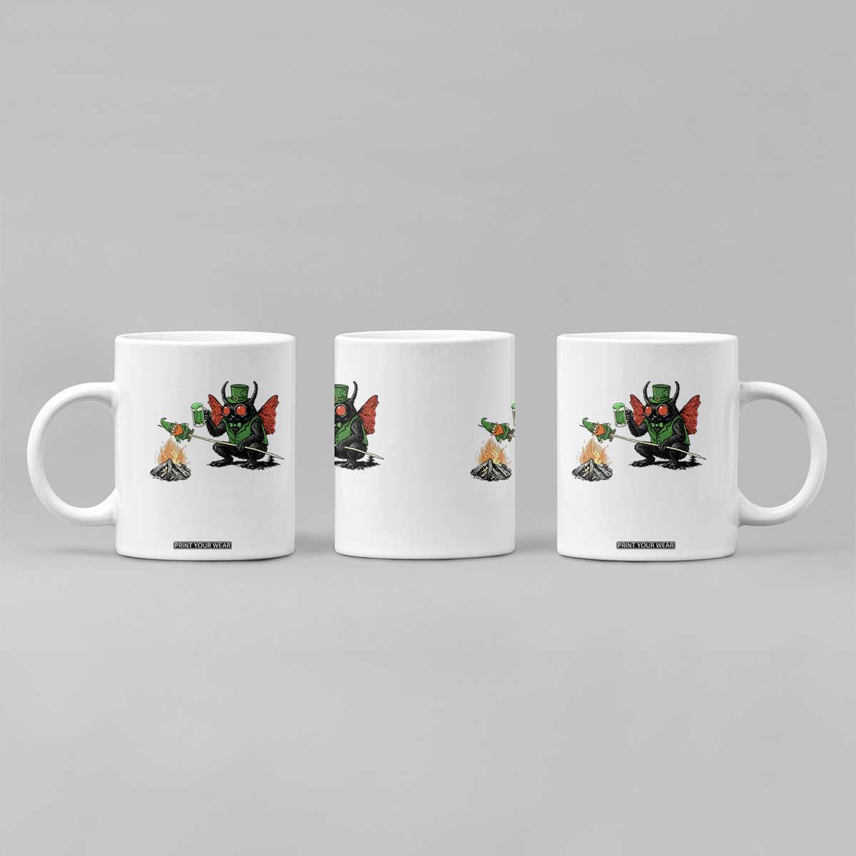 Funny Cryptid Mothman Coffee Mug St Patricks Day Gift TS12 Print Your Wear