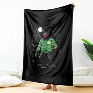 Funny Mothman St Patricks Day Throw Blanket Gift For Cryptid Lovers TS12 Print Your Wear
