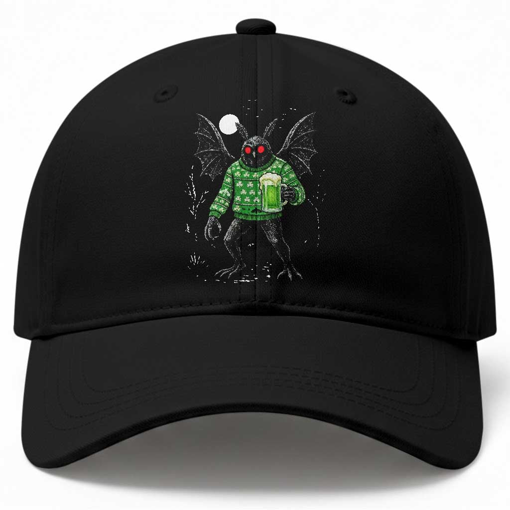 Funny Mothman St Patricks Day Baseball Cap Gift For Cryptid Lovers TS12 Print Your Wear