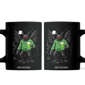 Funny Mothman St Patricks Day Coffee Mug Gift For Cryptid Lovers TS12 Black Print Your Wear