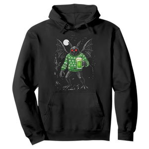 Funny Mothman St Patricks Day Hoodie Gift For Cryptid Lovers TS12 Black Print Your Wear