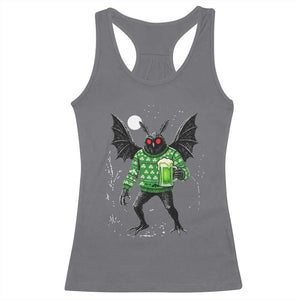 Funny Mothman St Patricks Day Racerback Tank Top Gift For Cryptid Lovers TS12 Charcoal Print Your Wear