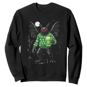 Funny Mothman St Patricks Day Sweatshirt Gift For Cryptid Lovers TS12 Black Print Your Wear