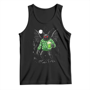 Funny Mothman St Patricks Day Tank Top Gift For Cryptid Lovers TS12 Black Print Your Wear