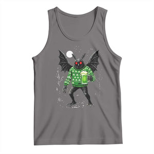 Funny Mothman St Patricks Day Tank Top Gift For Cryptid Lovers TS12 Deep Heather Print Your Wear