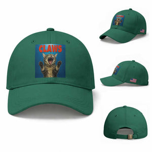 Funny Claws Cat Baseball Cap Horror Movie Parody TS12 Baseball Cap Universal Fit Irish Green Print Your Wear