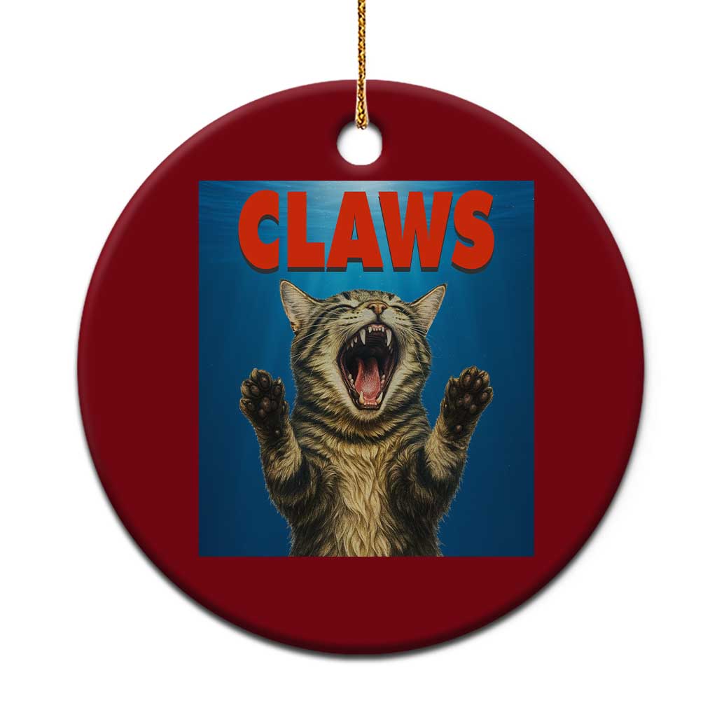 Funny Claws Cat Ceramic Ornament Horror Movie Parody TS12 1pc Red Print Your Wear