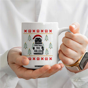 Funny Xmas Black Cat Coffee Mug Christmas Tree Killer Santa Kitten TS12 Print Your Wear