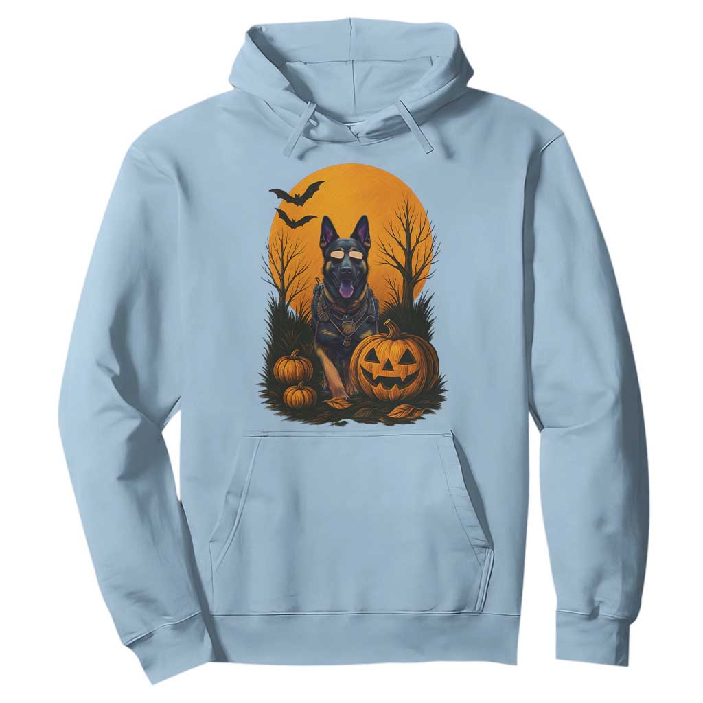 Cool German Shepherd Police Dog Celebrate Halloween Hoodie TS12 Light Blue Print Your Wear